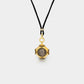 s925Silver Plated Ancient Greek Horn Emperor Ancient Coin Necklace Pendant Replica God King Zeus Heavy Craft Inlaid Mother-of-Pe