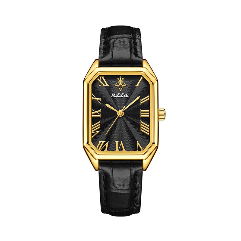 Casual fashion leather belt women's watch light luxury retro women's watch square women's watch high-end luxury