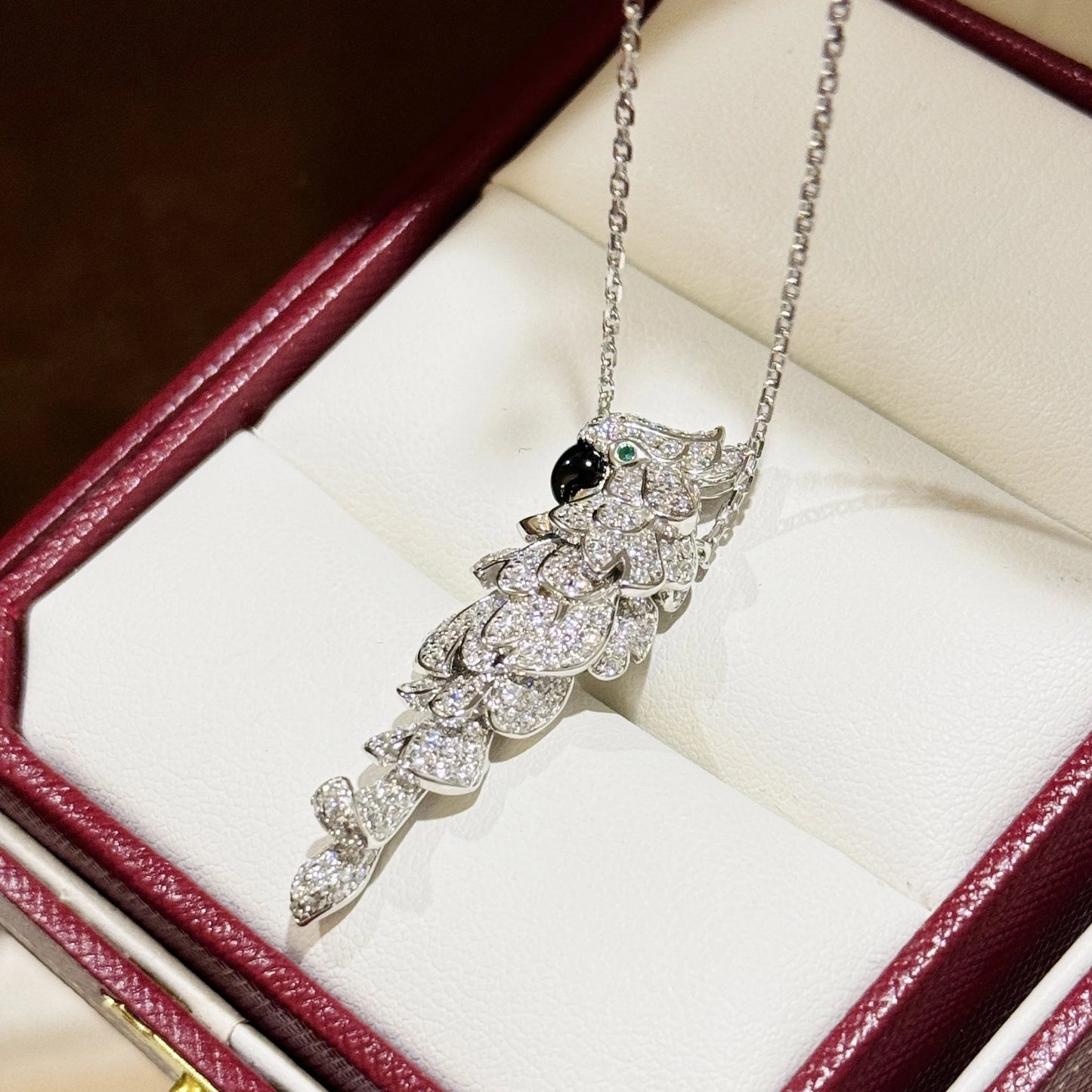 Winkin Winsin Luxury Real s 925 Sterling Silver Necklace Pendant For Women Vintage Parrot Love Bird Necklace Pendants Jewelry