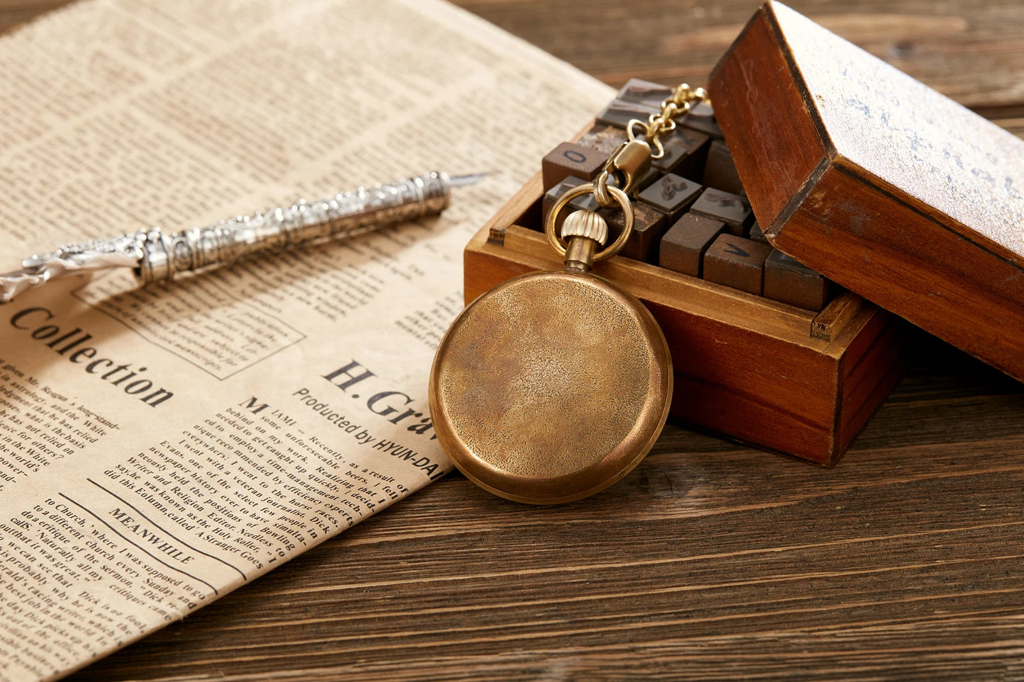 Antique Copper London 1856's Antique 5 Hands Mechanical Pocket & Fob Watches Hand Winding Skeleton Mens Pocket Watch 30Cm Chain