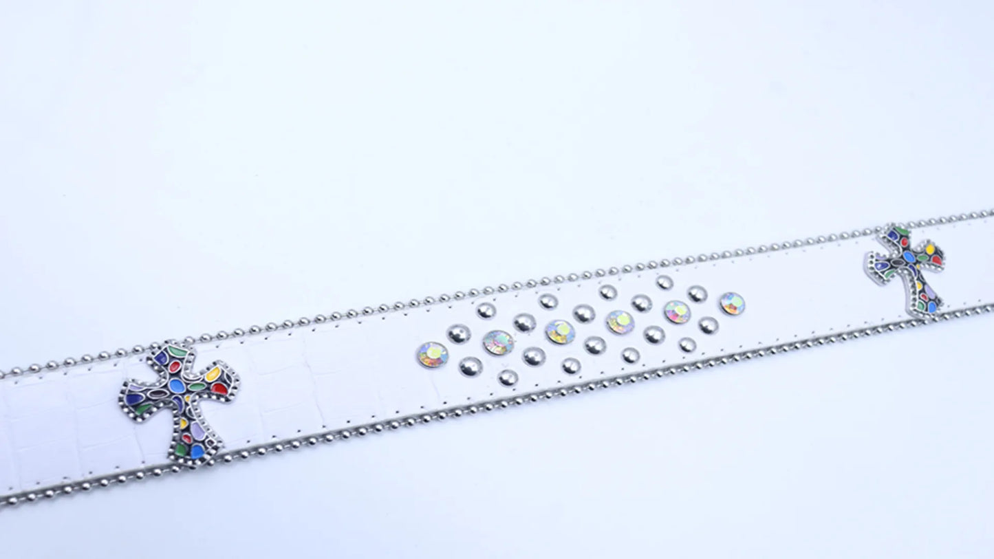 New Unisex Y2K Belt Shine Women Men Plus Size Punk Rhinestone Belt Crystal For Jeans Pants Gift