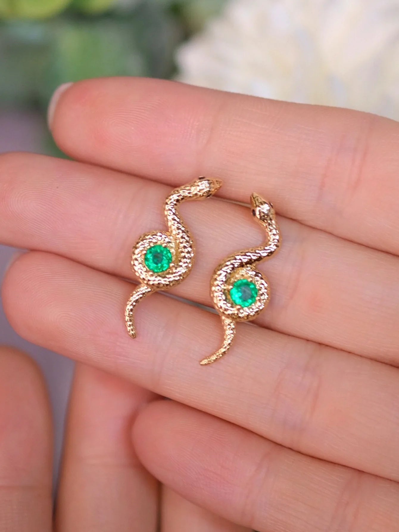 Red Elk Whole Body S925 Sterling Silver Stud Earrings Niche Personality Snake Temperament Retro Light Luxury Earrings Women's Ea