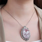 S925 Sterling Silver Charms Pendant for Women Palace Style Pattern Inlaid Red Agate Goddess Head Sculpture Jewelry Wholesale