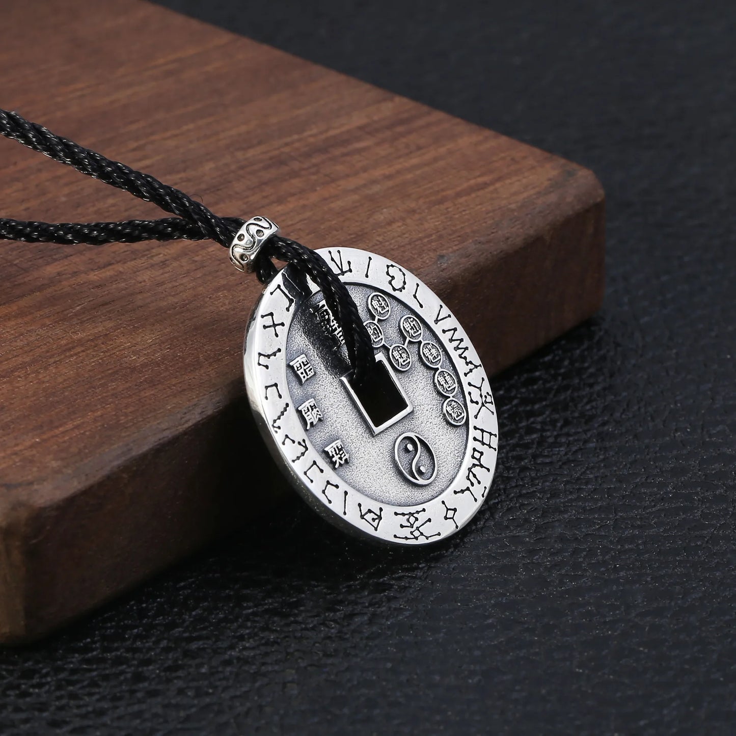 Necklace Pendant Real 925 Sterling Silver Amulet Tai Chi Eight Trigrams Luxury Brand Fine Jewelry Woman Man 2025 Love Gift P17