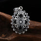 925 Sterling Silver Flower Pendant Thai Silver Antique Finish Vintage Boho Chic Jewelry