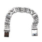 BOCAI NEW S925 Sterling Silver Vintage Personality Peace Pattern Buckle Men's Bracelet