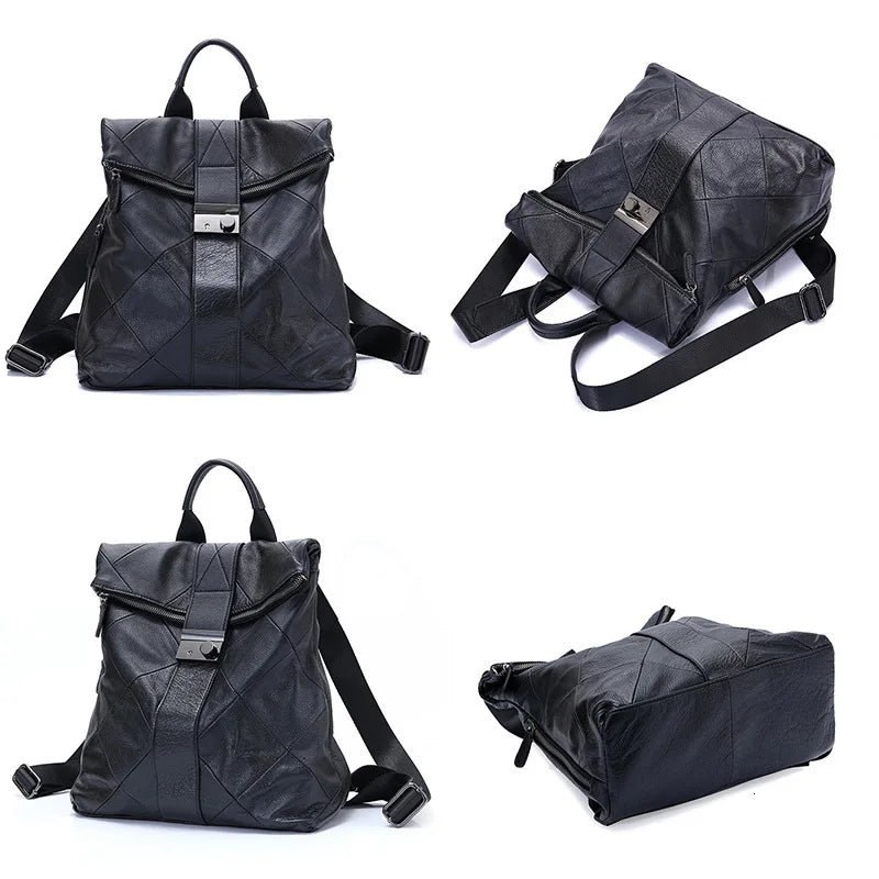 COSMO Leather Anti Theft Women Backpack- Outdoor Travel Bag -Large Capacity Girl's Schoolbag