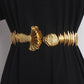 2024 New Designer Belts For Women High Quality Luxury Brand Female Elastic Gold Belt Ladies Waist Fish Metal Dress Waistband