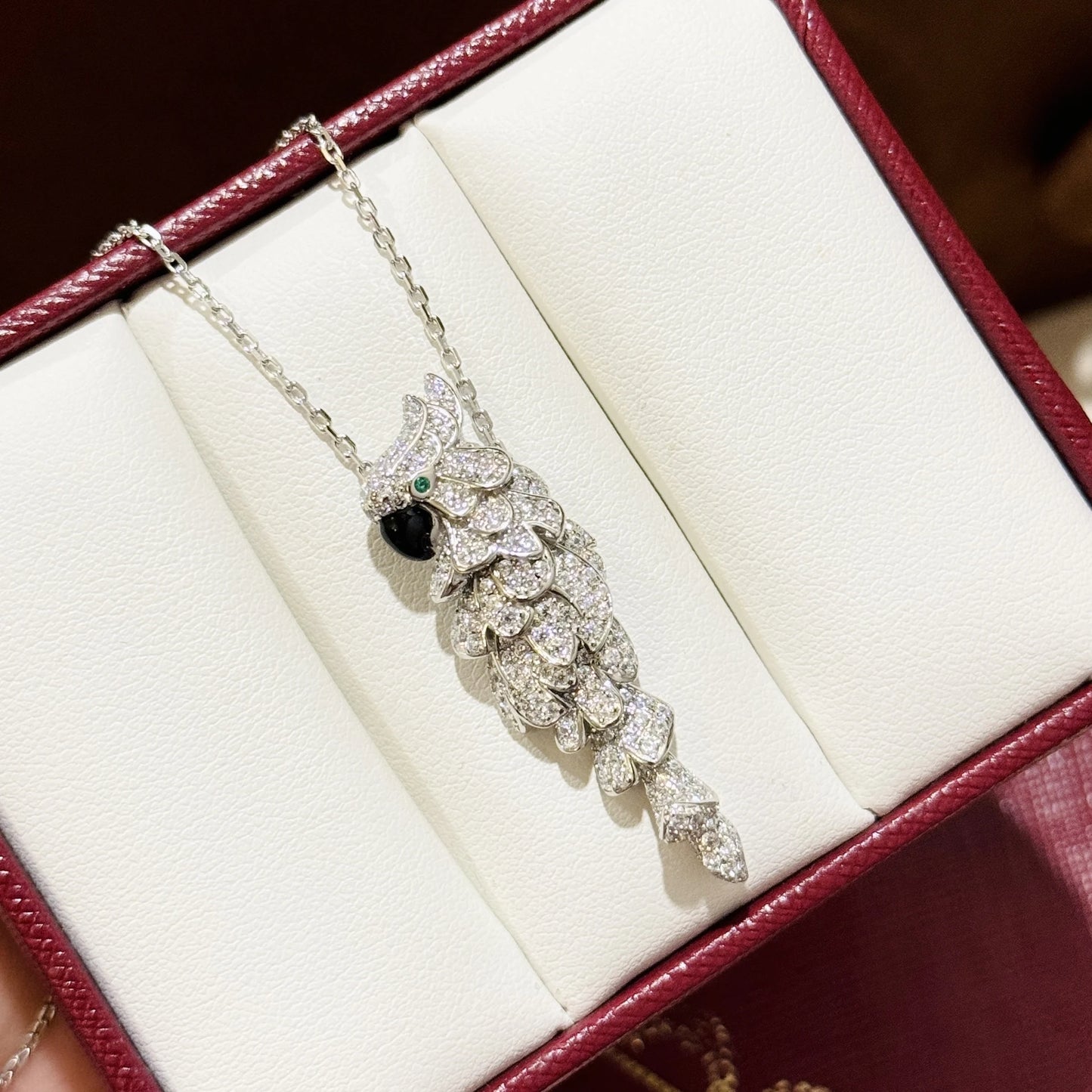 Winkin Winsin Luxury Real s 925 Sterling Silver Necklace Pendant For Women Vintage Parrot Love Bird Necklace Pendants Jewelry