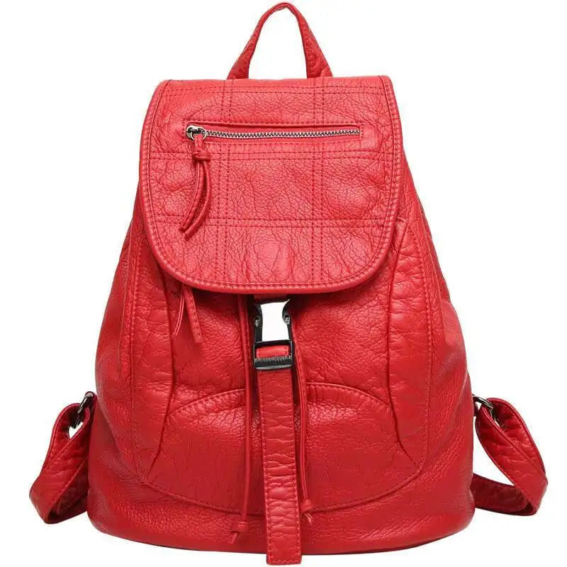 Women's Sheepskin Leather Backpack Genuine Leather Soft Casual Backpack for Women Everyday Lightweight MOTAORA