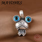 S925 Silver Charm Pendant Retro Personality Cute Big Eyes Frog Pendant Women's Fashion Creative Jewelry