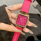 Timini Women's Watch Hot Selling Rose Red Belt Watch Women's Large Plate Xiaohongshu 77120