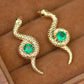 Red Elk Whole Body S925 Sterling Silver Stud Earrings Niche Personality Snake Temperament Retro Light Luxury Earrings Women's Ea