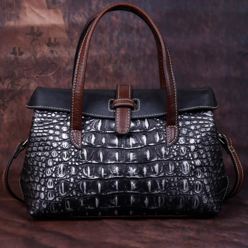 MOTAORA Green Small Women Shoulder Bags Genuine Leather Designer Handbags For Ladies Luxury Alligator Handbag For Phone Bag 2025
