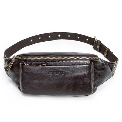 COSMO Men's Genuine Leather  for Travel & Sports Anti-Theft Phone Pouch