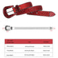 Men's Women's Fashion Sparkle Red Rhinestone Belt Strap Western Cowboy Cowgirl Bling Bling Crystal Studded Belt for Jeans Dress