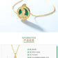 New Antique Coin Portrait Necklace for Women, Vintage Turquoise 18K Gold PT950 Platinum Silver Plated 7-layer Gold Pendant