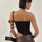 Punk Ladies Tassel Wide Belt Pu Brown Trendy Decorative Belt Nightclub Hot Girl Y2k Personality Motorcycle Trendy Belt
