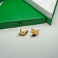 European and American retro new style Feigeo silver and gold diamond stud earrings