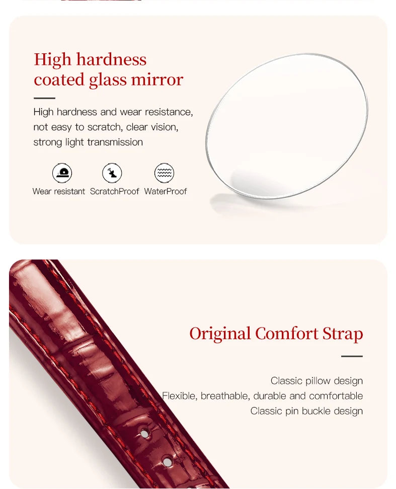 OLEVS Brand Ladies' Watch Fully Automatic Mechanical Watch Fashion Leather Strap 6601