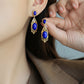 Natural Lapis Lazuli Earrings S925 Sterling Silver Gold-plated Retro French High-end Niche Blue Classical Earrings
