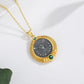 Silver Ancient Coin with Lion's Head 18K Gold Necklace Pendant Fine Sculpture Original Design for Man Women Vintage Jewelry