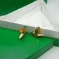 European and American retro new style Feigeo silver and gold diamond stud earrings