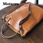 MOTAORA Genuine Leather Shoulder Bag for Women Vintage Crossbody Purse Casual Tote Bag Boho Retro Travel Handbag Stylish Luxury
