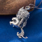 S925 Sterling Silver Pendant for Women Men Retro Wealth Mascot Pixiu Inlaid Rock Crystal Balls Charm Fashion Jewelry Wholesale
