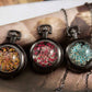 Fashionable Crystal Flower Style Antique Vintage Quartz Pocket Watch Round Case Pendant Necklace Chain Clock For Men Women