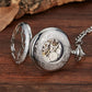 Retro classic mechanical pocket watch luminous petals hollowed out flip cover manual winding men women mechanical pocket watch