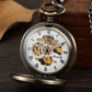 Mechanical Pocket Watch Luxury Antique Skeleton Men Steampunk Mechanical Fob Watches Clock Pendant Hand-winding Relogio De Bolso