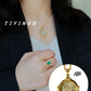 TIYINUO Authentic AU750 Real 18K Real Gold Ancient Coin Athena Owl Pendant Twisted Rope Necklace Delicate Gift For Woman Jewelry