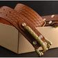 Cavalry genuine copper buckle belt, hand strap Cavalry men's casual pants belt 100% cowhide genuine leather men's denim belt