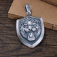 New S999 Sterling Silver Personality Retro Domineering Hip-hop Lion Tiger Head Eagle Faucet Shield Pendant Man.