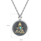Necklace Pendant Real 925 Sterling Silver Men Eye Of God Horus Inlaid Turquoise Vintage Jewelry Free Dropshipping P28