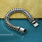 BOCAI New S925 Silver Domineering Bold Style Half Round Pattern Bolt Lock Men's Bracelet Personalized Trend Punk Hip-Hop Jewelry