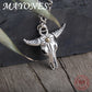 Real s925 Sterling Silver Pendant For Men Retro And Domineering Bull Head Pendant European And American Punk Style Jewelry