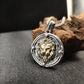BOCAI New style s925 Silver Street Fashion Lion Head Medallion endant Retro Hip-Hop Personality Men's Pendant