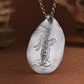 new 990 Silver Retro Wisdom Manjusri Buddha Pendant Lucky Talisman for Men and Women