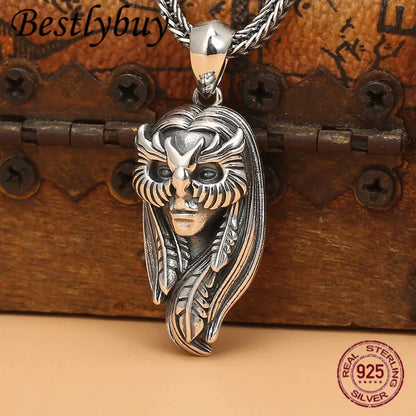 S925 Sterling Silver Charms Pendants for Women Men New Fashion Original Design Retro Cat-mask Punk Jewelry Wholesale