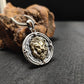 BOCAI New style s925 Silver Street Fashion Lion Head Medallion endant Retro Hip-Hop Personality Men's Pendant