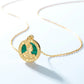 New Antique Coin Portrait Necklace for Women, Vintage Turquoise 18K Gold PT950 Platinum Silver Plated 7-layer Gold Pendant