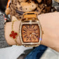 Timini Women's Watch Hot Selling Rose Red Belt Watch Women's Large Plate Xiaohongshu 77120