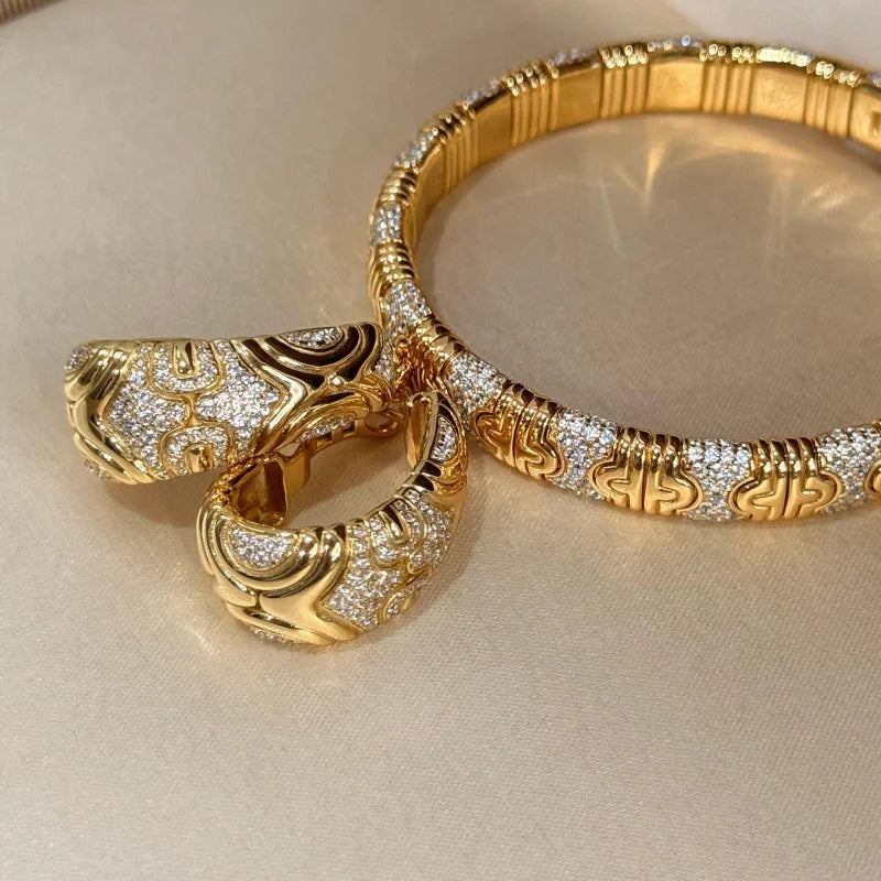 BELLUX Italy Vintage Style Classic 925 Silver Gold Plated Synthetic Zircon Light Luxury Earrings Fine Jewelry