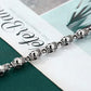 S925 sterling silver bracelet men thick skull heavy industry thai silver retro distressed punk trendystylish jewelry