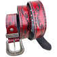 Punk retro embossed first layer cowhide belt, national personality  literary fashion bohemian port style men's and women's belt
