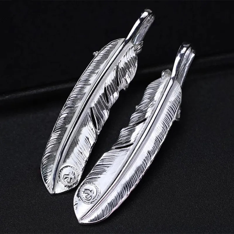 Pendant 100% Sterling Silver 925 Feather Eagle's Claw Luxury Jewellery Woman Man 2025 New Trend High Quality Necklace Pendant P3