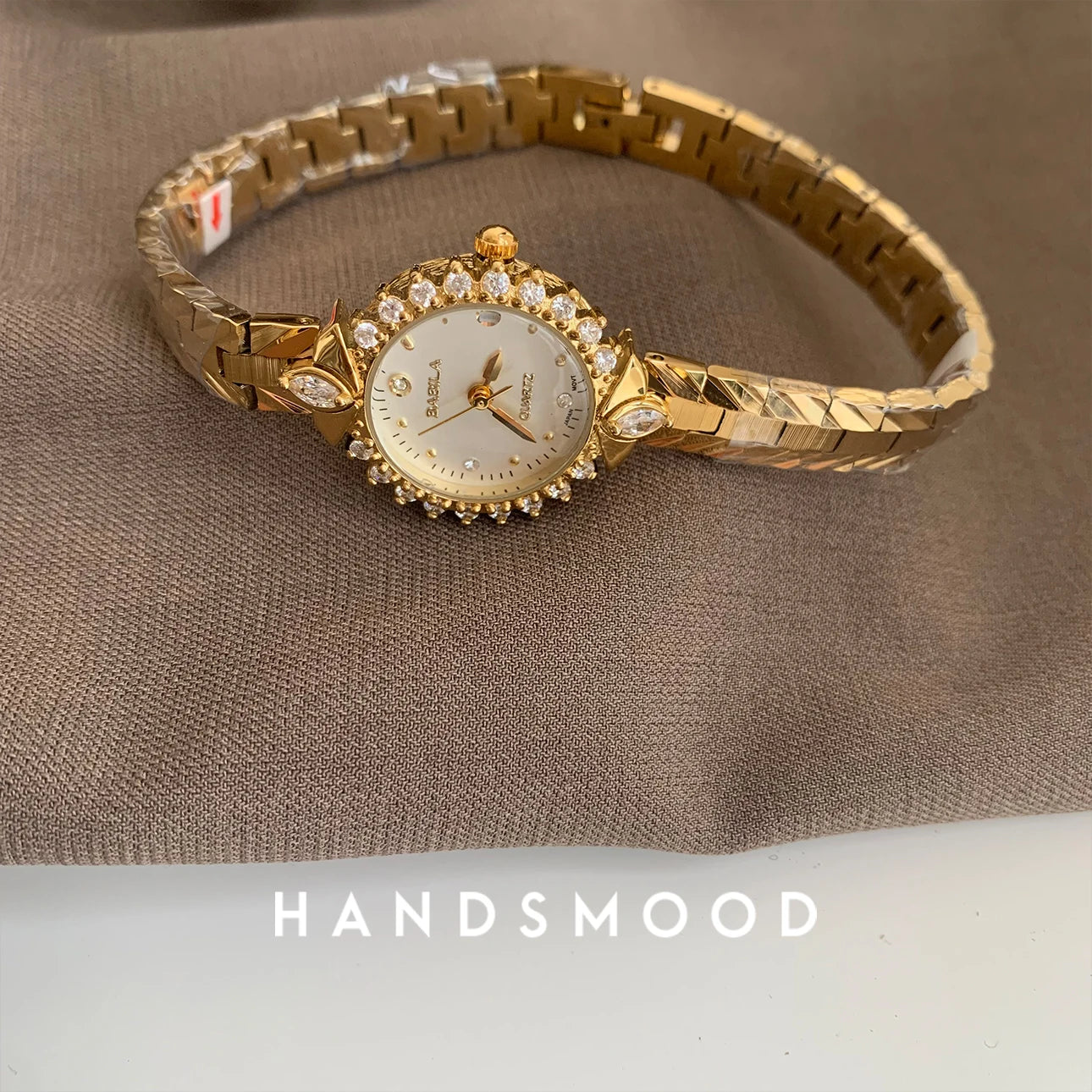 High Quality Brass Watch For Women's Quartz Vintage Luxury Band Antique Elegant 24K Gold Gold Women's Watch Medieval Style