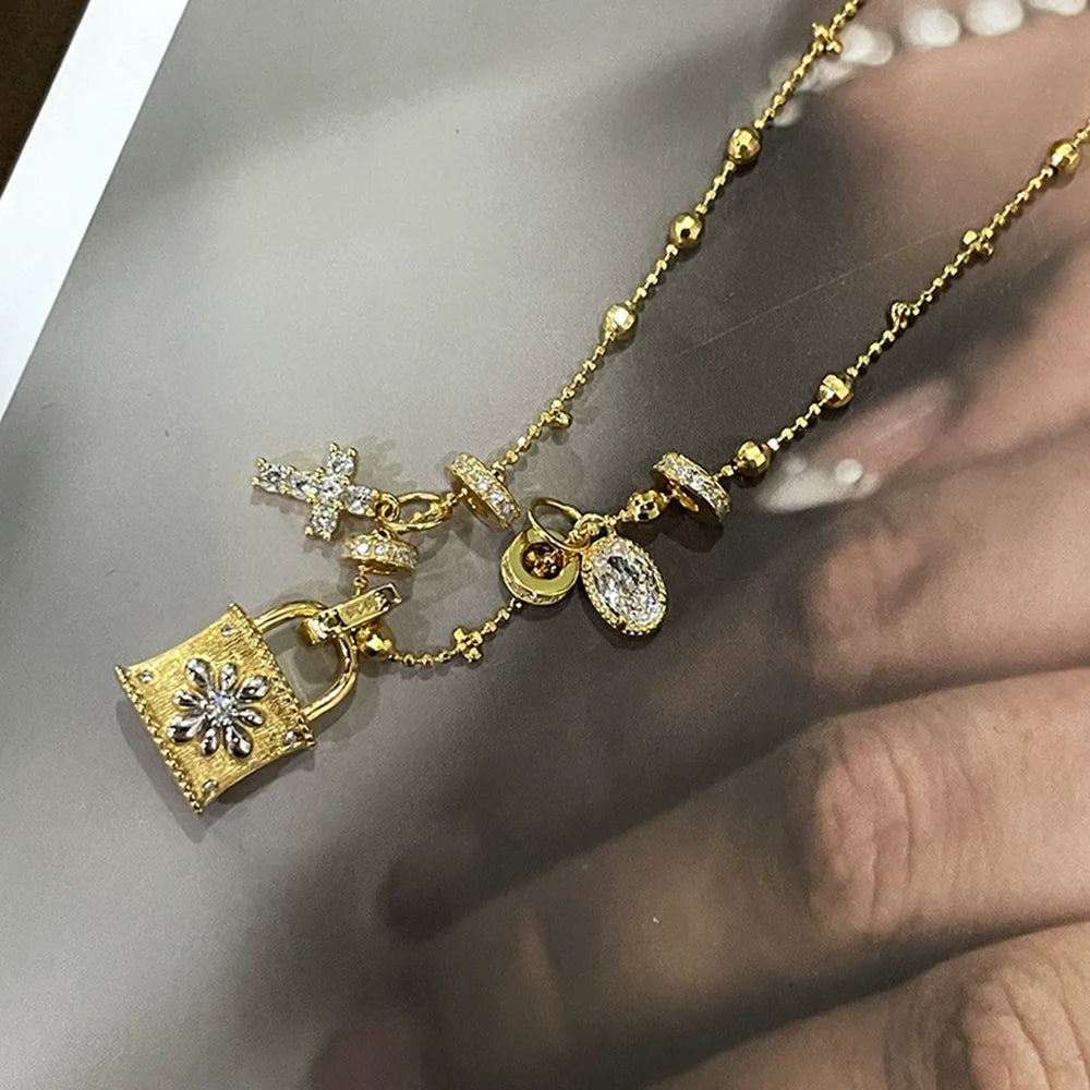 Wong Rain Vintage 925 Sterling Silver Lab Sapphire High Carbon Diamond Gemstone Personality Pendant Necklace Fine Jewelry Gifts